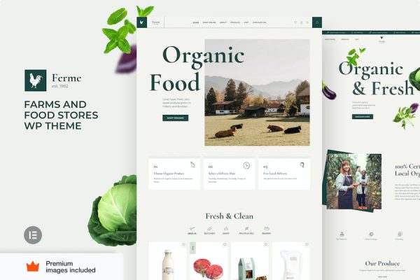 Ferme - Food Store & Farm Elementor Pro Theme WordPress Teması