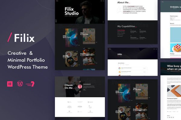 Filix - Creative Minimal Portfolio WordPress Teması