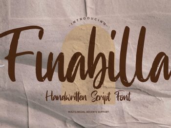 Finabilla - Handwritten Script Font Yazı Tipi