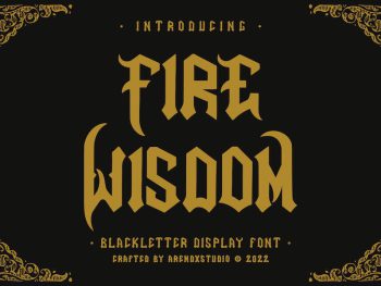 Fire Wisdom - Blackletter Display Font Yazı Tipi