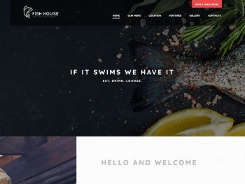 Fish House - A Stylish Seafood Restaurant / Cafe WordPress Teması