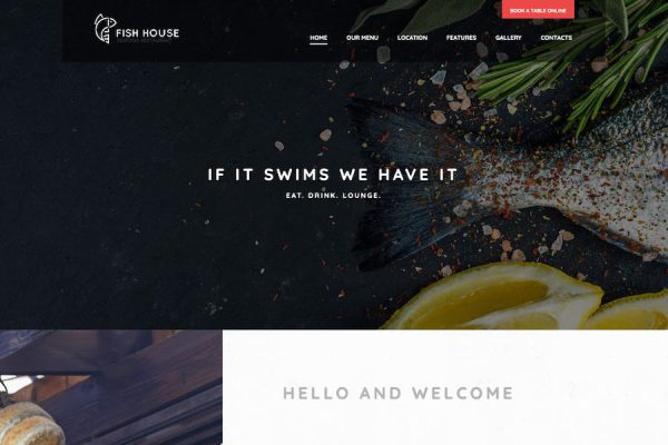 Fish House - A Stylish Seafood Restaurant / Cafe WordPress Teması