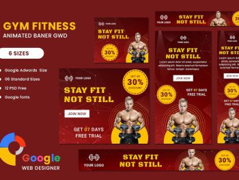 Fitness Google Adwords HTML5 Banner Ads GWD Yazı Tipi