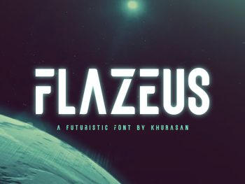 Flazeus - Futuristic Logo Font Yazı Tipi