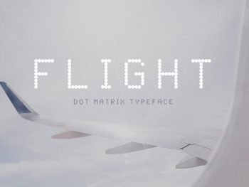 Flight - Dot Matrix Typeface Yazı Tipi