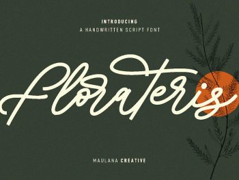 Florateris Cursive Script Font Yazı Tipi