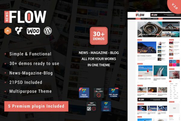 Flow News - Magazine and Blog WordPress Teması