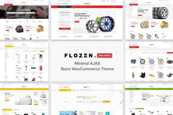 Flozen - AJAX Car Accessories Theme for WordPress Teması