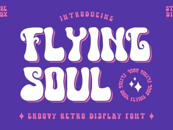 Flying Soul - Groovy Retro Display Yazı Tipi