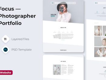 Focus — Photographer portfolio PSD Template Yazı Tipi