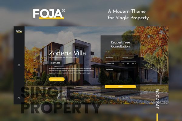 Foja - Single Property WordPress Teması