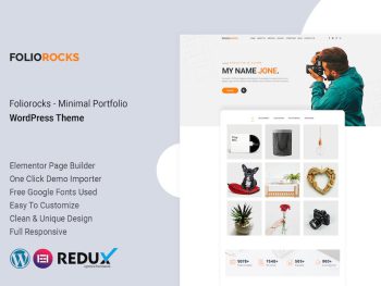 Foliorocks - Minimal Portfolio WordPress Teması