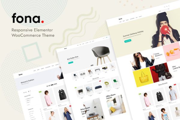 Fona - Responsive Elementor WooCommerce Theme WordPress Teması