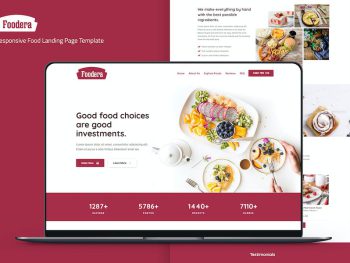 Foodera — Responsive Food Landing Page Template Yazı Tipi