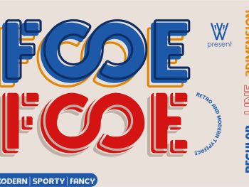 Fooe Fooe | 3D fonts Sporty Yazı Tipi