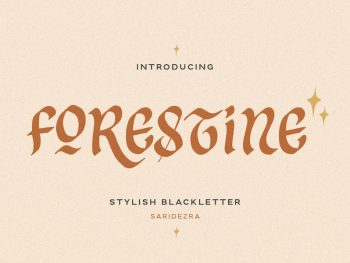 Forestine - Stylish Blackletter Yazı Tipi