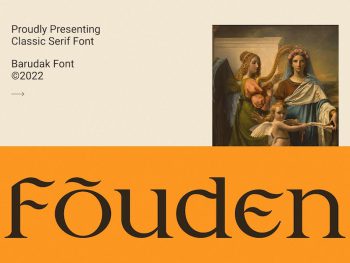 Fouden - Display Serif Font Yazı Tipi