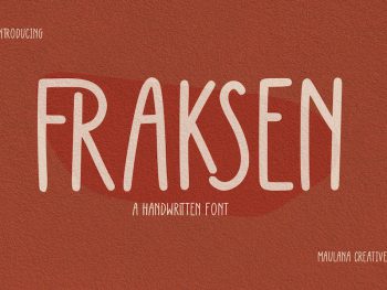 Fraksen Handwritten Sans Display Font Yazı Tipi