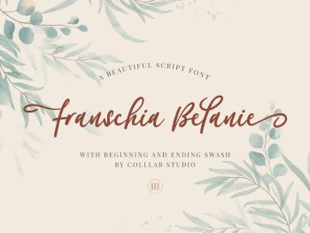 Franschia Belanie - A Script Font Yazı Tipi