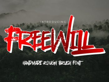 Freewill - Handmade Rough Brush Font Yazı Tipi