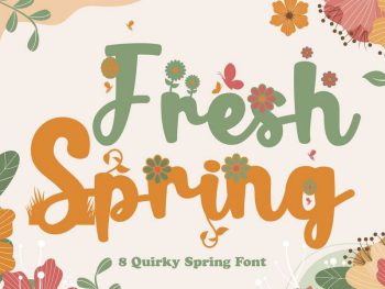 Fresh Spring - 8 Quirky Spring Font Yazı Tipi