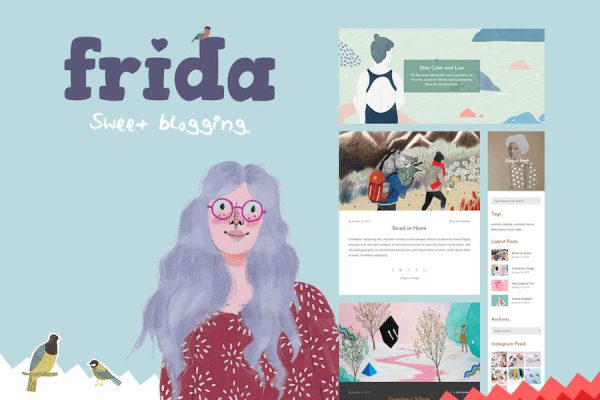 Frida - A Sweet & Classic Blog Theme WordPress Teması