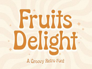 Fruits Delight Groovy Retro Font Yazı Tipi
