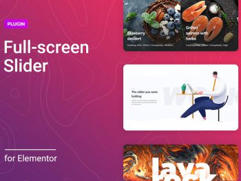 Full-screen Slider for Elementor WordPress Eklentisi