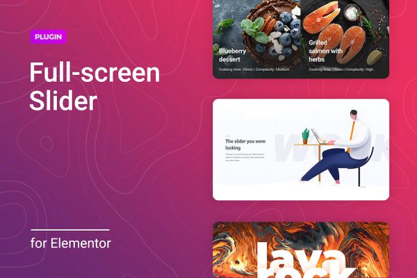 Full-screen Slider for Elementor WordPress Eklentisi