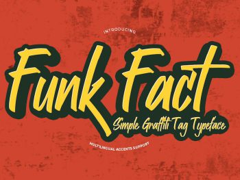 Funk Fact - Simple Graffiti Tag Typeface Yazı Tipi