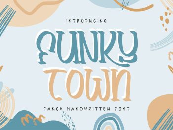 Funky Town | Fancy Handwritten Font Yazı Tipi