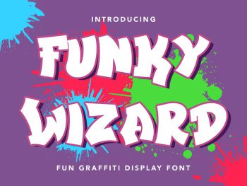 FunkyWizard - Fun Graffiti Display Font Yazı Tipi