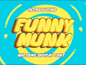 Funny Munk - Cute and Thick Display Font Yazı Tipi