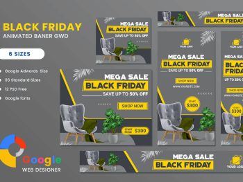 Furniture Black Friday Sale HTML5 Banner Ads GWD Yazı Tipi