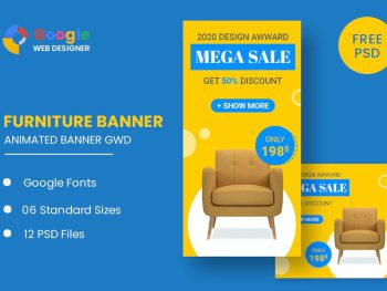 Furniture Google Adwords HTML5 Banner Ads GWD Yazı Tipi