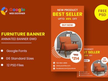 Furniture Google Adwords Sale HTML5 Banner Ads GWD Yazı Tipi