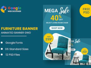 Furniture Sale Google Adwords HTML5 Banner Ads GWD Yazı Tipi