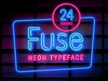 Fuse - Realistic Neon Typeface Yazı Tipi