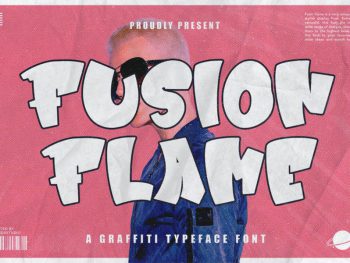 Fusion Flame - Graffiti Display Font Yazı Tipi