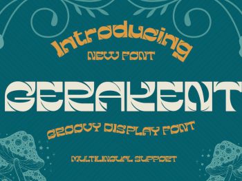 GERAKENT | Groovy Retro Font Yazı Tipi