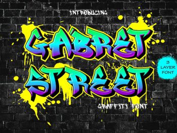 Gabret Street - Layered Graffiti Font Yazı Tipi