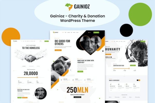 Gainioz - Charity & Donation WordPress Teması