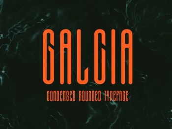 Galcia - Condensed Rounded Typeface Yazı Tipi