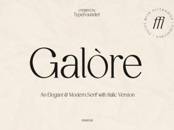 Galore - Elegant Modern Serif Yazı Tipi