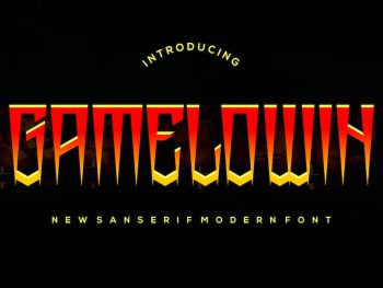 Gamelowin- Halloween Display Font Yazı Tipi