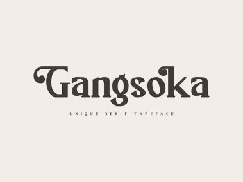 Gangsoka - Unique Serif Typeface Yazı Tipi