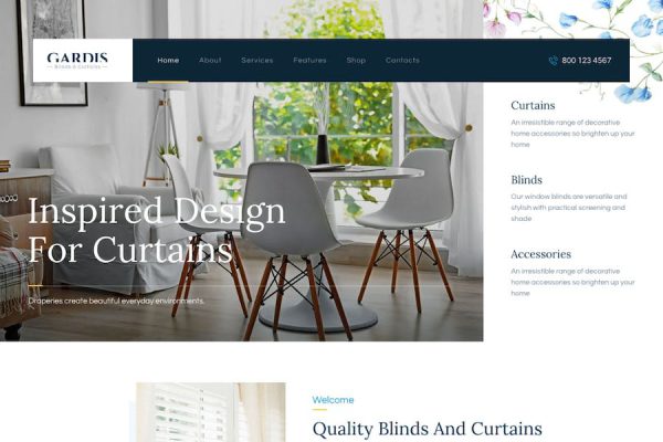 Gardis - Blinds and Curtains Studio & Shop WP WordPress Teması