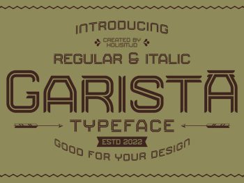 Garista Typeface Font Yazı Tipi