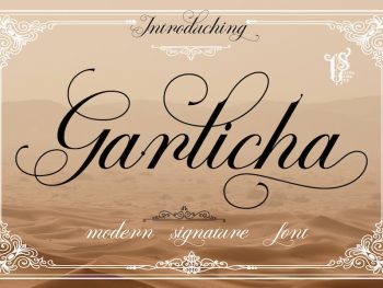 Garlicha - Calligraphy Script Font Yazı Tipi