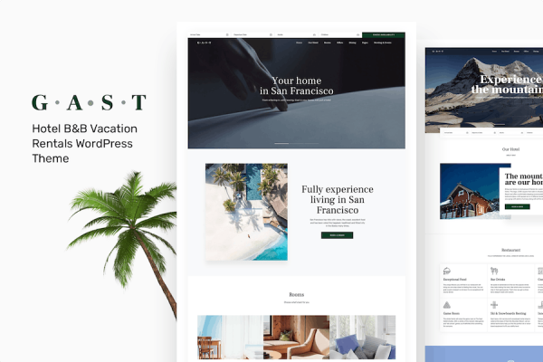 Gast - Hotel Booking WordPress Teması